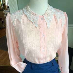 Vintage peach blouse